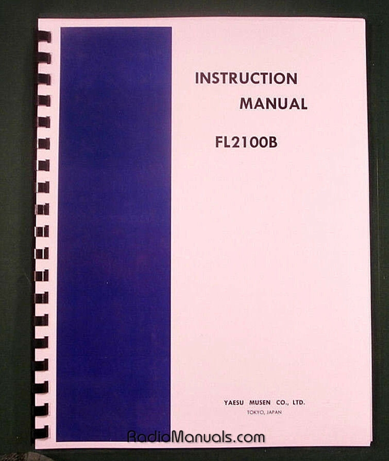 Yaesu FL-2100B Instruction Manual - Click Image to Close